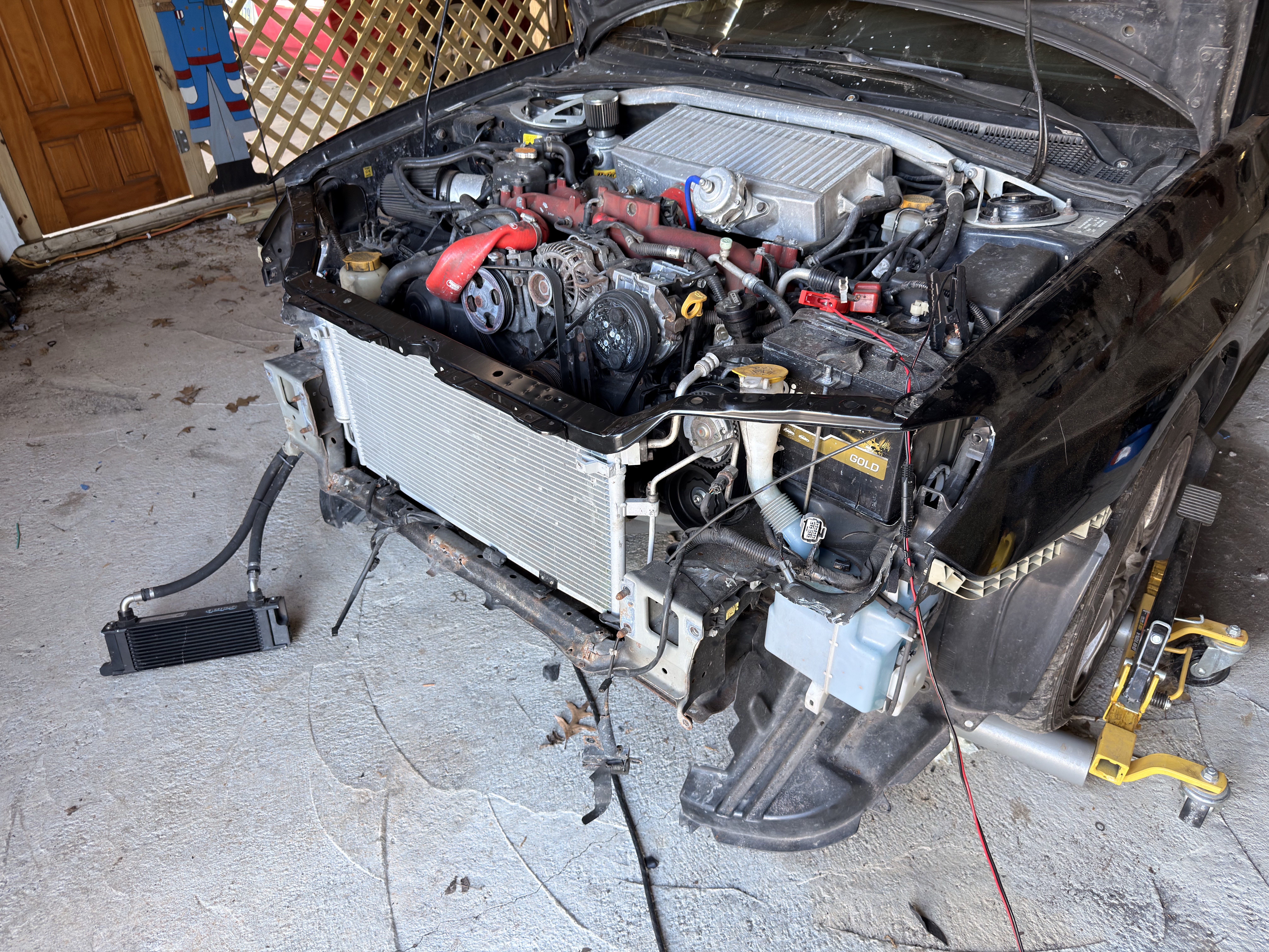 Installed upper tie bar to prep for the front end being fixed.